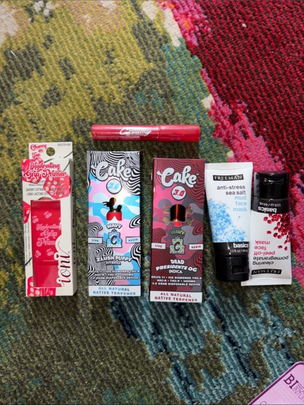 Assorted Beauty & Wellness Set with Pink Lipgloss